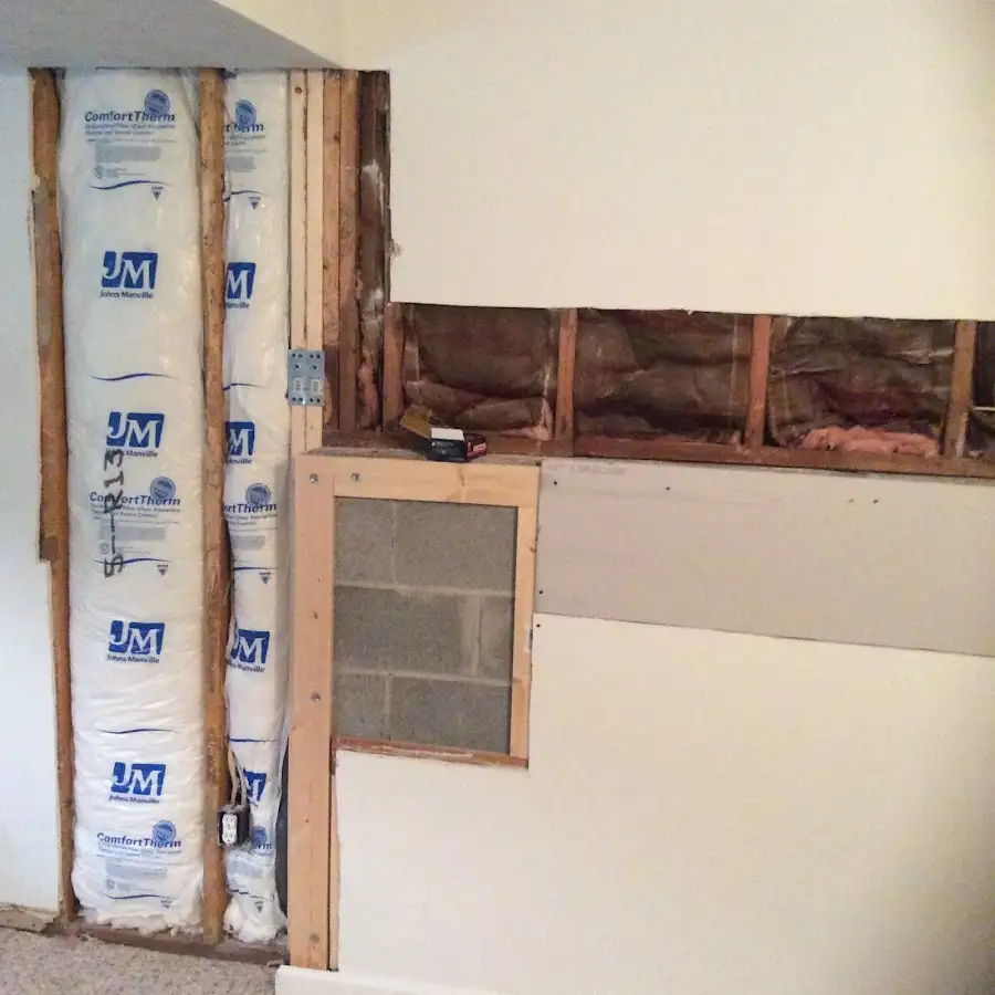 Wall insulation replacement during Contents Cleaning & Restoration in Glasgow